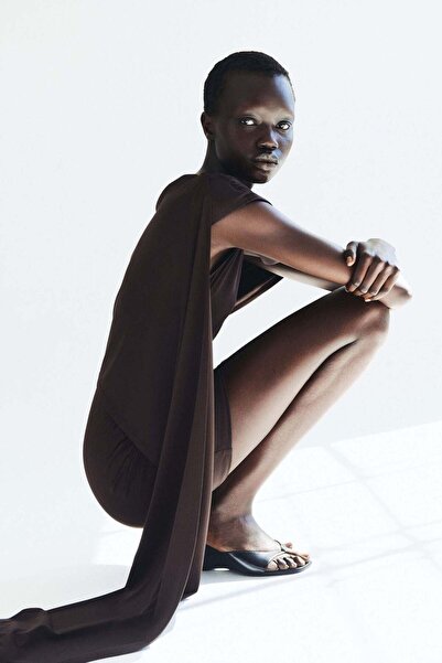 H&M Cape-detail draped dress