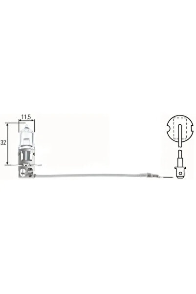 Hella Bec auto cu halogen galben H3 55W 12V