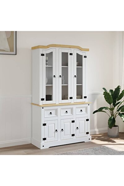 Concept Dulap înalt Corona, maro miere, 112x43x196cm, lemn masiv de pin
