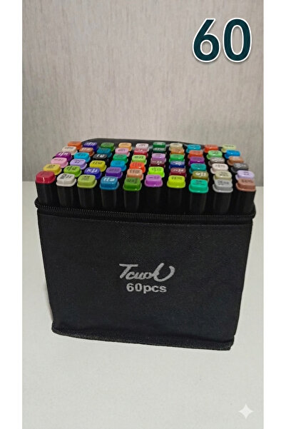Fidanx Marker Felt-Tip Pen Set 60 Colors Double Tipped Professional Drawing &...