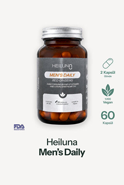 Heiluna Men’s Daily Multivitamin 60 Kapsül – Red Ginseng, Likopen & Saw Palmetto