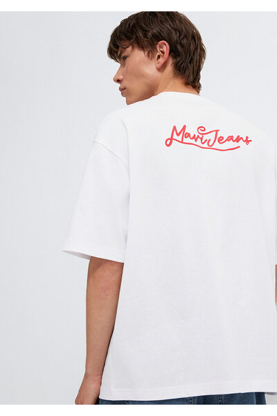 Mavi Jeans Printed White T-Shirt Oversize / Wide Cut 0613567-620