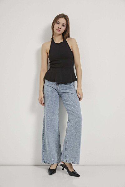 Arma Life Armalife 058 high waist stone Wide-Leg Denim women's trousers
