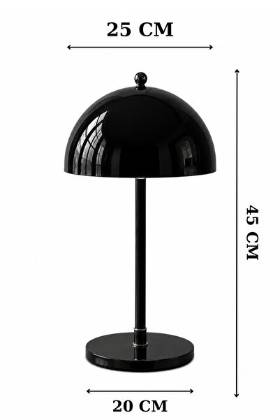 Luna Lighting Viyana Model Büyük Boy Abajur 25 cm Metal Gövdeli Yatak Odası Salon Mutfak Masa Lambası