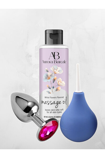 AŞKIN DEPOSU Aurora Boreale Beyaz Çiçek Masaj Yağı 150 ml Temizleme Pompası T...