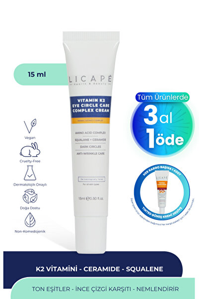 Licape Vitamin K2 Göz Çevresi Bakım Kremi 15ml