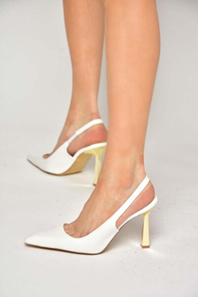Fox Shoes س752074609 حذاء نسائي أبيض بكعب سميك