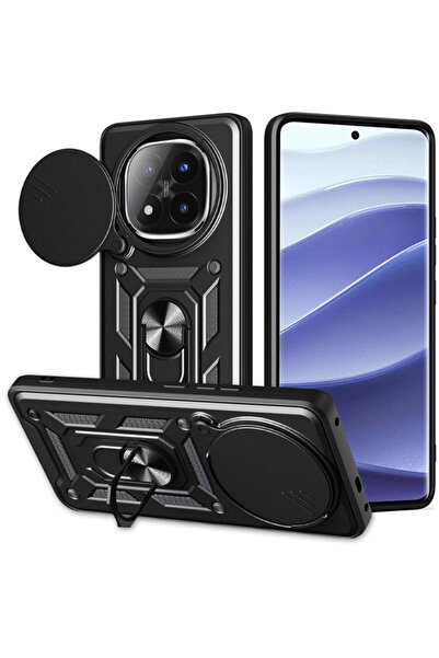Techsuit Калъф за Xiaomi Redmi Note 14 Pro+ 5G - Серия CamShield - Черен