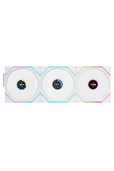 Lian Li Set 3 ventilatoare 120 mm UNI Fan TL LCD 120 Wireless ARGB PWM White,...