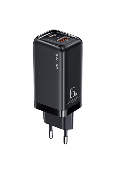 Usams Tip-C, USB 65W - Super Si (T47) - Negru