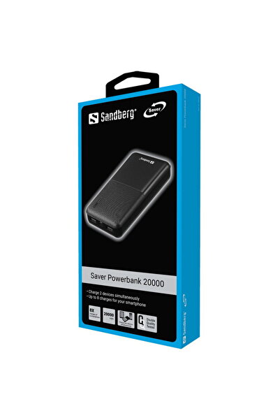 Sandberg T-MLX49706, 20.000 mAh, 22.5 W, Negru