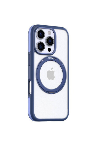 TORRAS phone case Pstand for iPhone 16 Pro (navy blue)