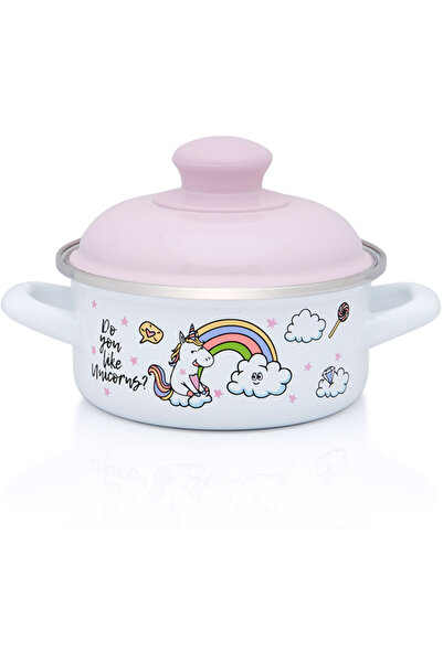 Metalac Cratita 1l cu capac Unicorn Metalacemail/14cm/1l