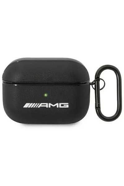 MERCEDES Husă AirPods Pro cu logo AMG mare din piele - negru
