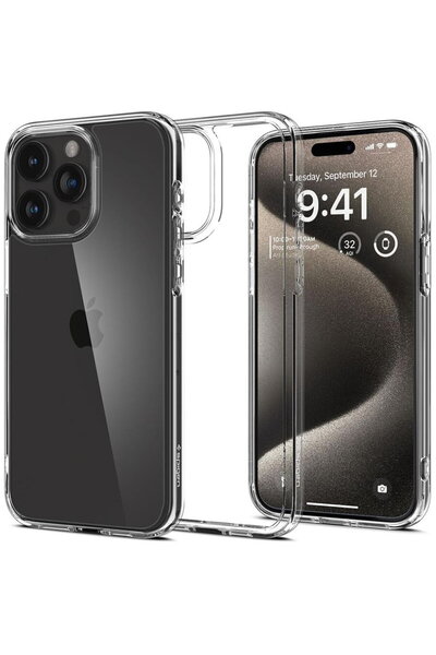 Spigen Husă pentru iPhone 15 Pro Max - Ultra Hibridă - Transparentă