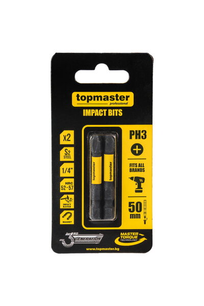 Top Master Pro Bit de impact 50mm PH3, 2 buc. TMP