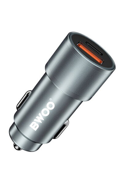 Bwoo USB-A + USB-C QC 18W + PD 20W 38W Negru