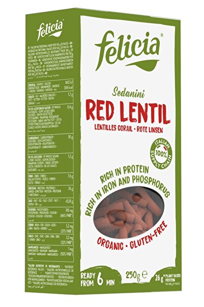 Felicia Sedanini din linte roșie, 250g
