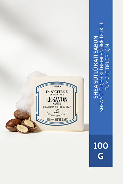 L'Occitane Shea Katı Sabun, Shea Yağı ve Sütü İçeren, 100 g