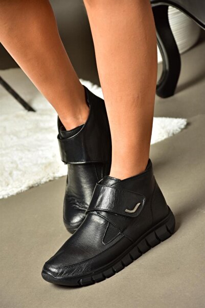 Fox Shoes Ghete de damă cu talpă ortopedică confortabilă din piele naturală n...