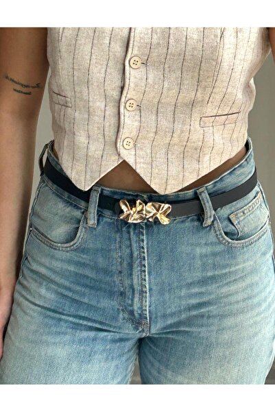 LİA KEMER Mesa Floral Patterned Gold Buckle Jacket Belt, Dress Belt, Trouser ...