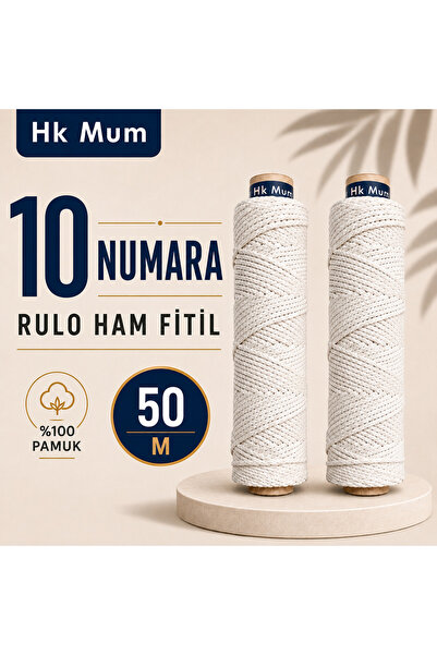 10 No Mum Fitili | 1,4 mm | Rulo Pamuk Fitil