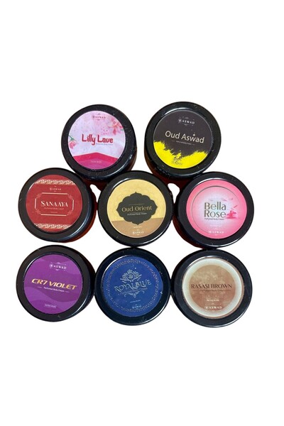 Aswad Perfumed Body Cream for Unisex, 8g – Mix (Pack of 10)