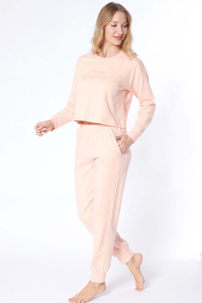 DOWRY Women's Long Sleeve Pajama Set – Comfortable Home Wear Tracksuit Pajama Set 09-278