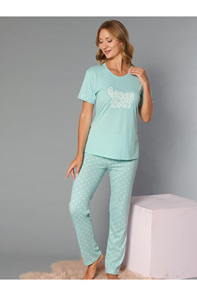 DOWRY Women's T-Shirt Pants Pajama Set Comfortable Home Wear Long Bottom Wome...