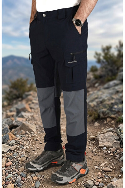 SNOWMOUNT YENİ MODEL! Erkek Outdoor Likralı Su İtici Taktik Kargo Cep Tarz Me...