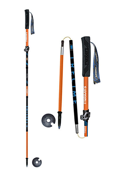 Masters Foldable Trekking Poles Trecime (Black/Orange) – AluTech 7075 Aluminu...