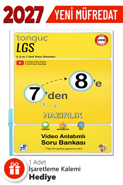 Tonguç Yayınları 7'den 8'e Hazırlık Kitabı + Hediyeli