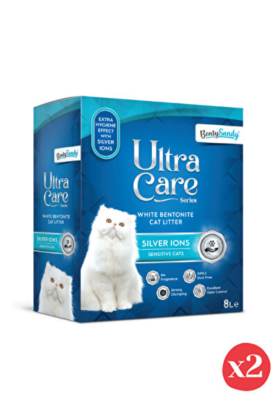 BentySandy Ultra Care Series Hassas Kediler Için Gümüş Iyonlu Topaklanan Ince...