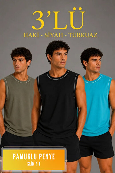 VELİZADE Men's Comfort Model Regular Fit Sleeveless Anti-Sweat Combed Cotton ...