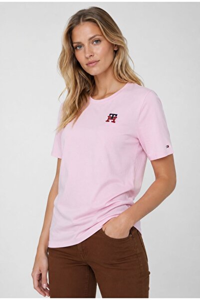 Tommy Hilfiger Monogram Kadın T-Shırt  Regular Fit