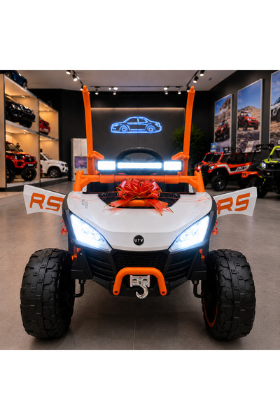 Bebelul UTV electric Buggy Off-Road pentru copii, 12V 7Ah, 4 motoare 25W, tel...