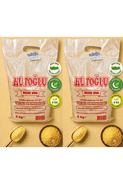 HUTOĞLU Rize Mısır Unu 5 Kg 2 Li Paket.taş Değirmeni