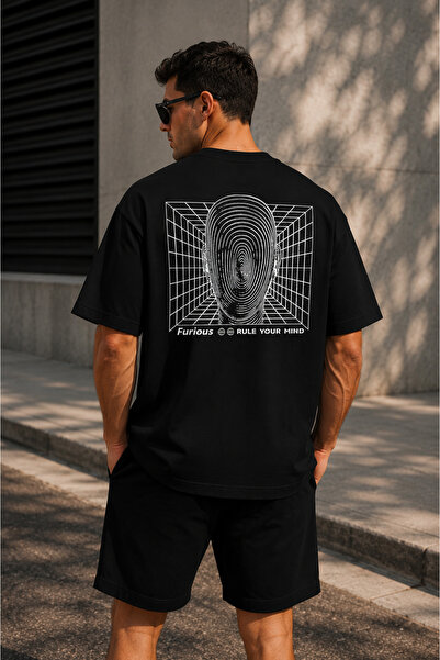 THE RULE Μπλουζάκι Unisex Rule Your Mind με στάμπα, Oversize, 100% βαμβακερό,...