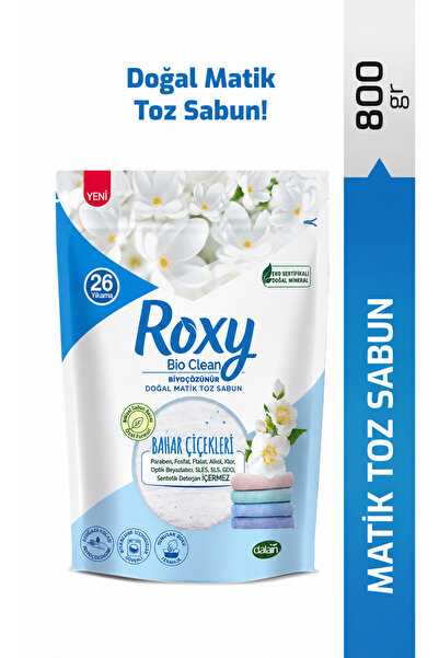 Dalan Roxy Bio Clean Matik Sabun Tozu 800GR Bahar Çiçekleri (26 Yıkama)