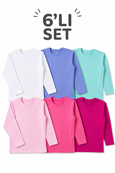 Premium 6-Pack Long Sleeve Bodysuit & Underwear Set – Long Sleeve T-Shirt with Breathable Single Jersey Quality