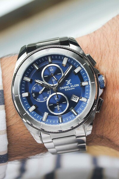 Daniel Klein ساعة يد رجالية بسوار فولاذي DK437775