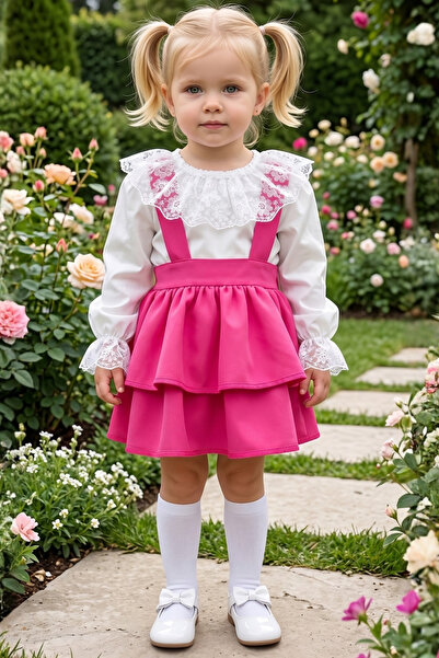 Parla Kids Rochie pentru fetiță Helen roz cu bretele și șireturi, 29 octombri...