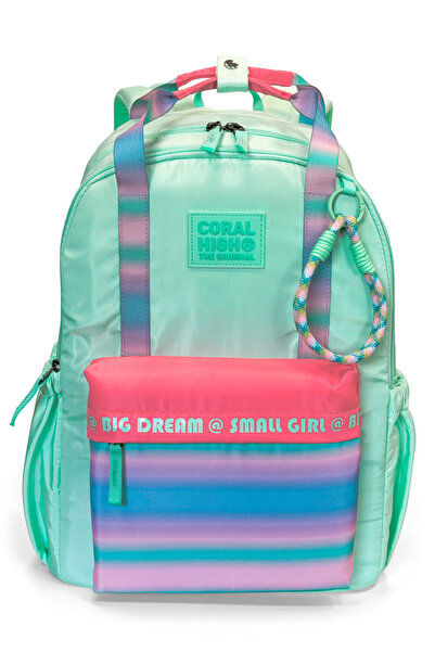 Coral High Water Green Purple Coral School Backpack 24427