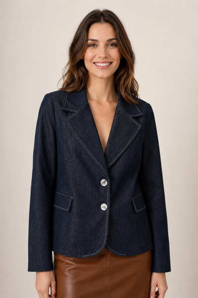 İnouveaue Dikiş Detaylı Şal Yaka Blazer Ceket