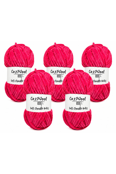 Coziwool Kadife El Örgü İpliği Soft Chenille Bulky 5'li paket, 5X100 Gr. 120 ...