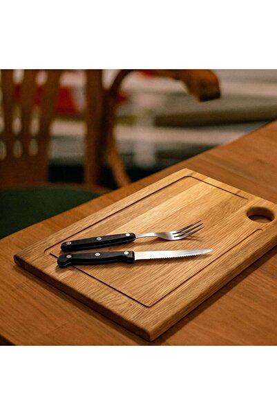 F&S WoodArt Natural Wood - Handmade Corrugated Cutting Presentation Plate Ste...