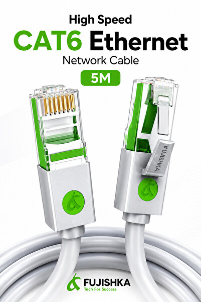 FUJISHKA High Speed CAT6 Etherne Cable 5M - RJ45 LAN Cable for Router, Modem,...