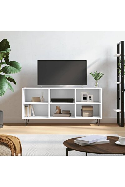 Concept Comodă TV, alb, 103,5x30x50 cm, lemn compozit