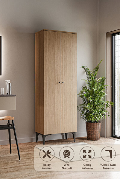 Çetmen Comfort Flex 2 Kapaklı Çok Amaçlı Dolap Ceviz