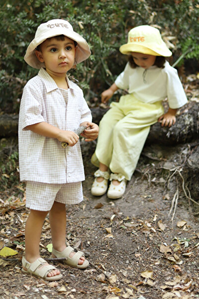 Mioma Kids Buttoned Front Soft Suit Milk Brown